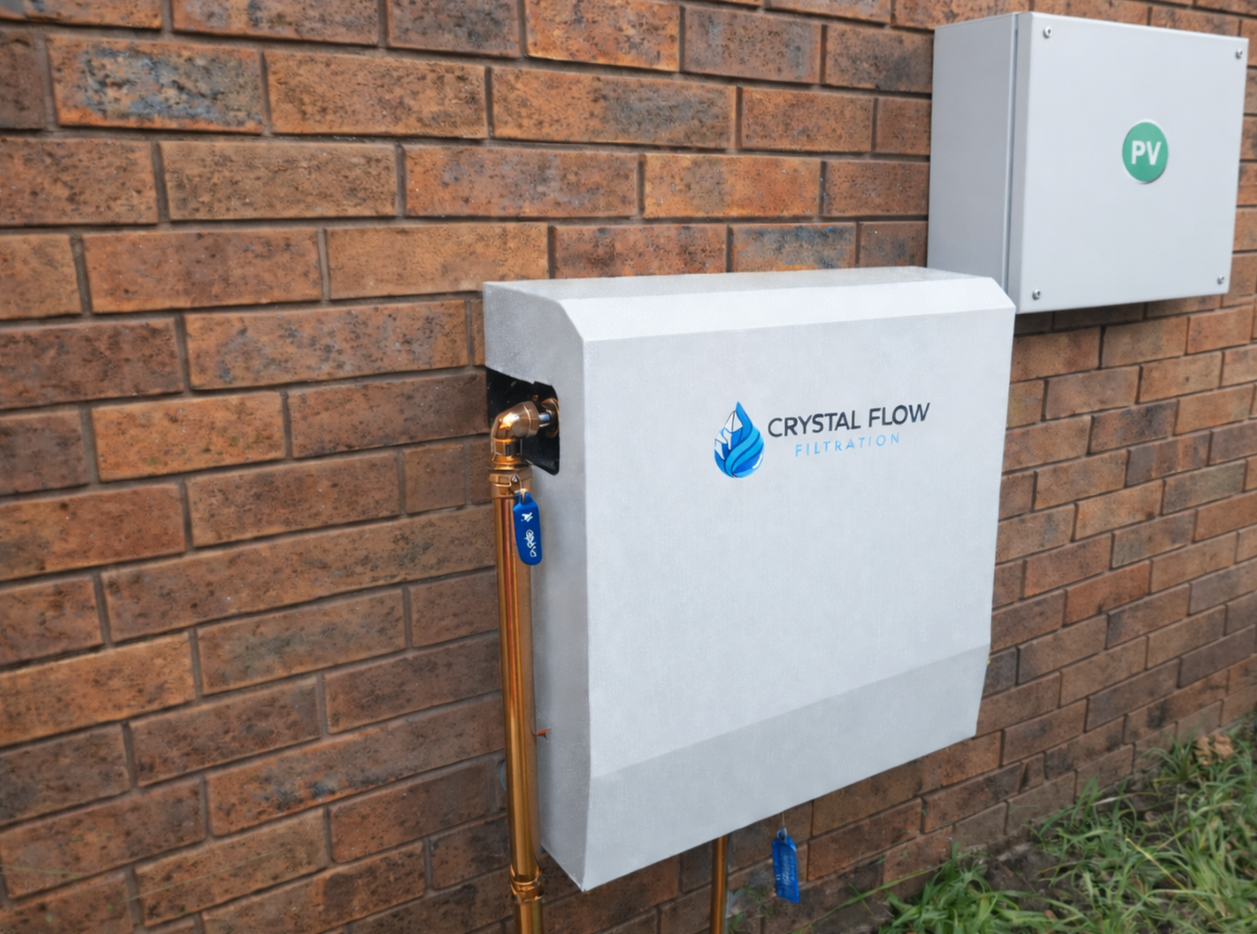 Crystal Flow Filtration whole house water filtration system installed on a Sydney home